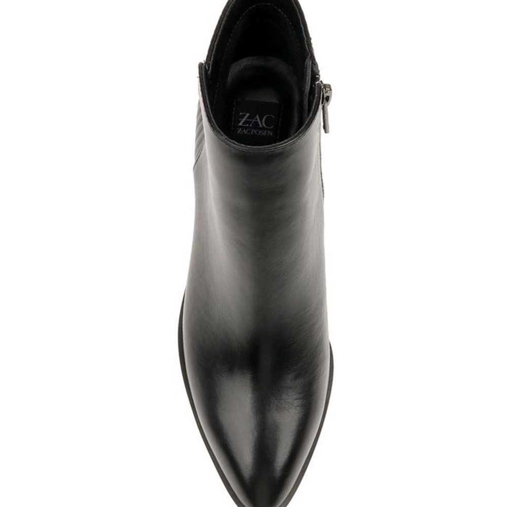 New!!! Zac Posen Tenesha Black Leather Heeled Ankle Boot Size 8.5 - Picture 13 of 14